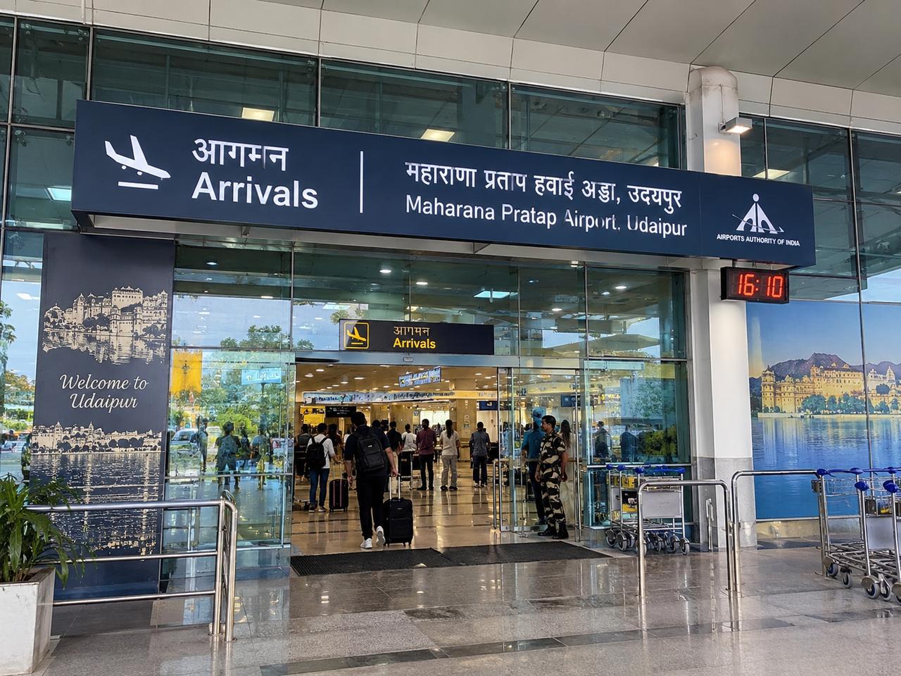 Maharana Pratap Airport arrivals, Udaipur